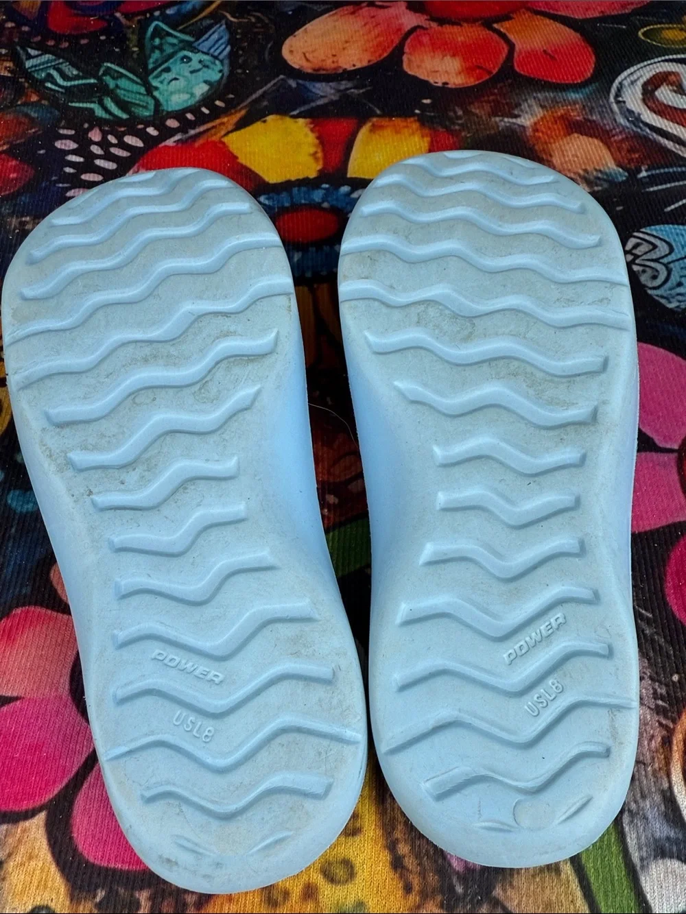 Cheeks Exercise Recovery Slides Sandals Powder Blue size 8 - Picture 7 of 9